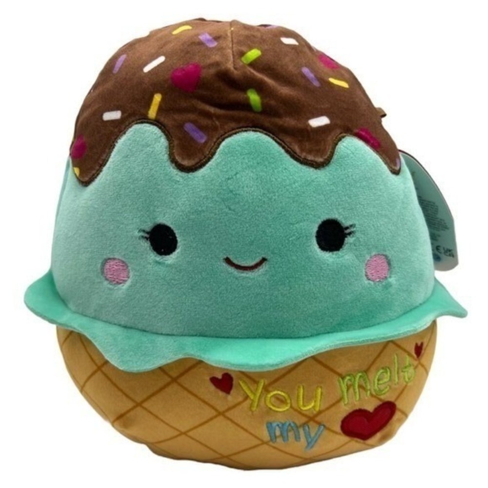 Squishmallows 8" Maya the Mint Ice Cream Valentine You Melt My Heart Plush NEW